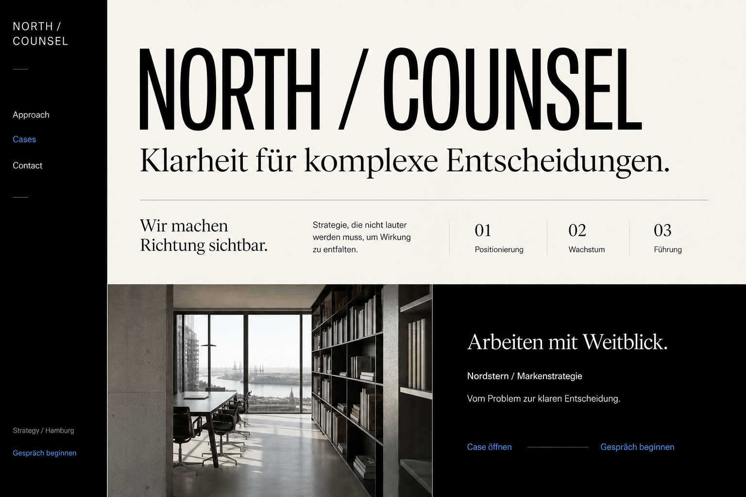 Beispiel eines Expertise-One-Pagers für North Counsel